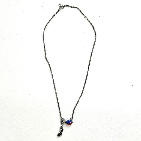 Pandora Necklace With Beach Ball Charm Retired Sunshine Diva Sunglasses 12g - Picture 2 of 7